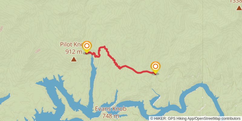 Lakeshore Trail via Fontana Dam stage 4 Map