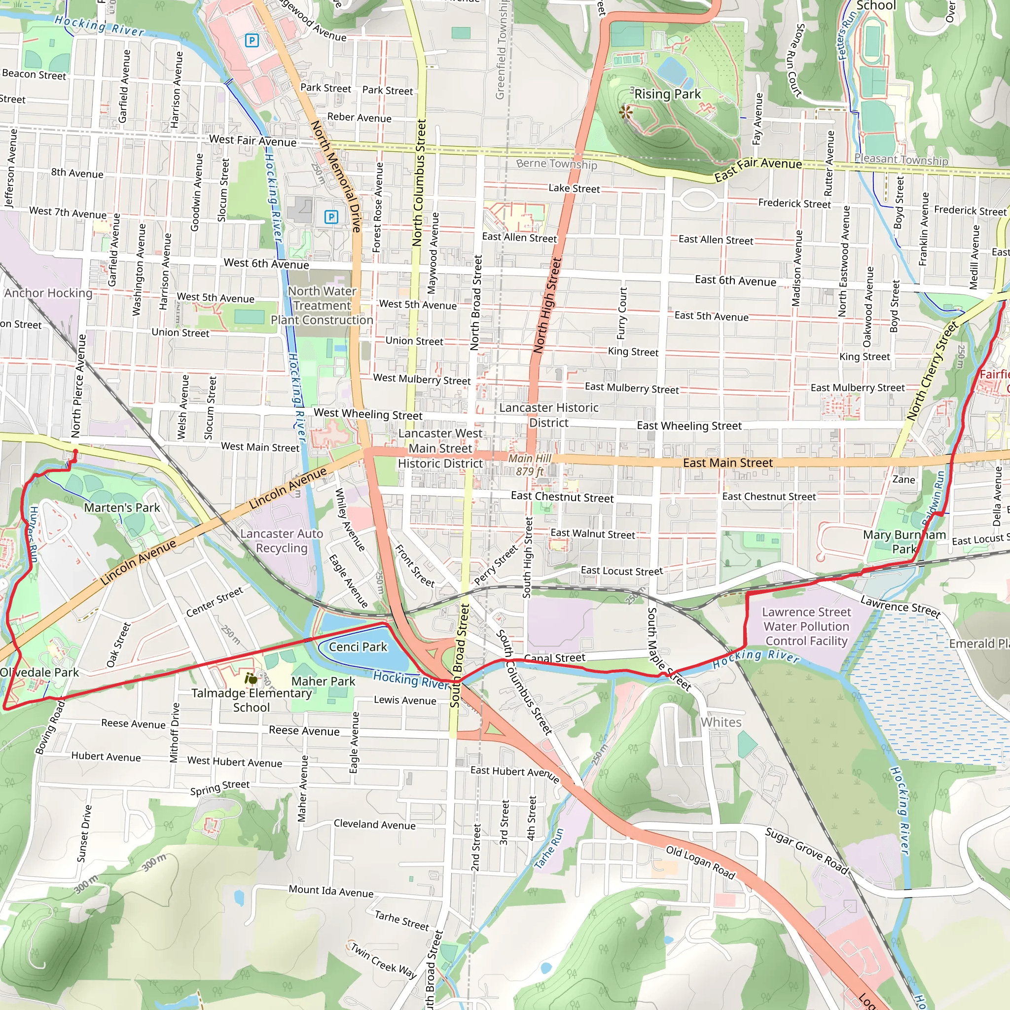 Lancaster Path mobile static map