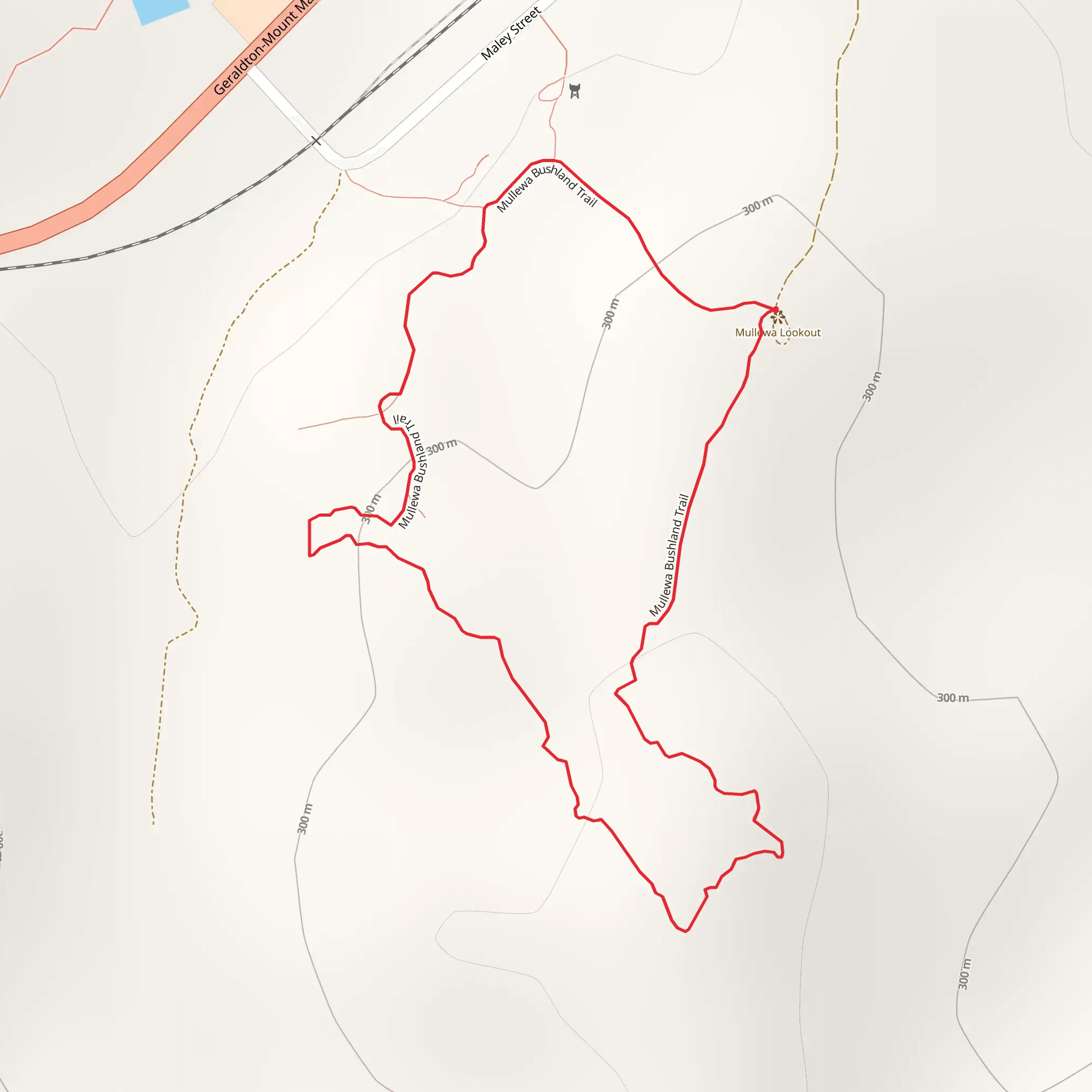 Mullewa Bushland Trail mobile static map