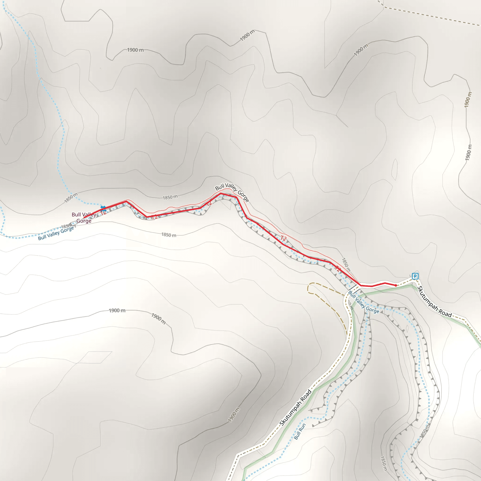 Bull Valley Gorge mobile static map