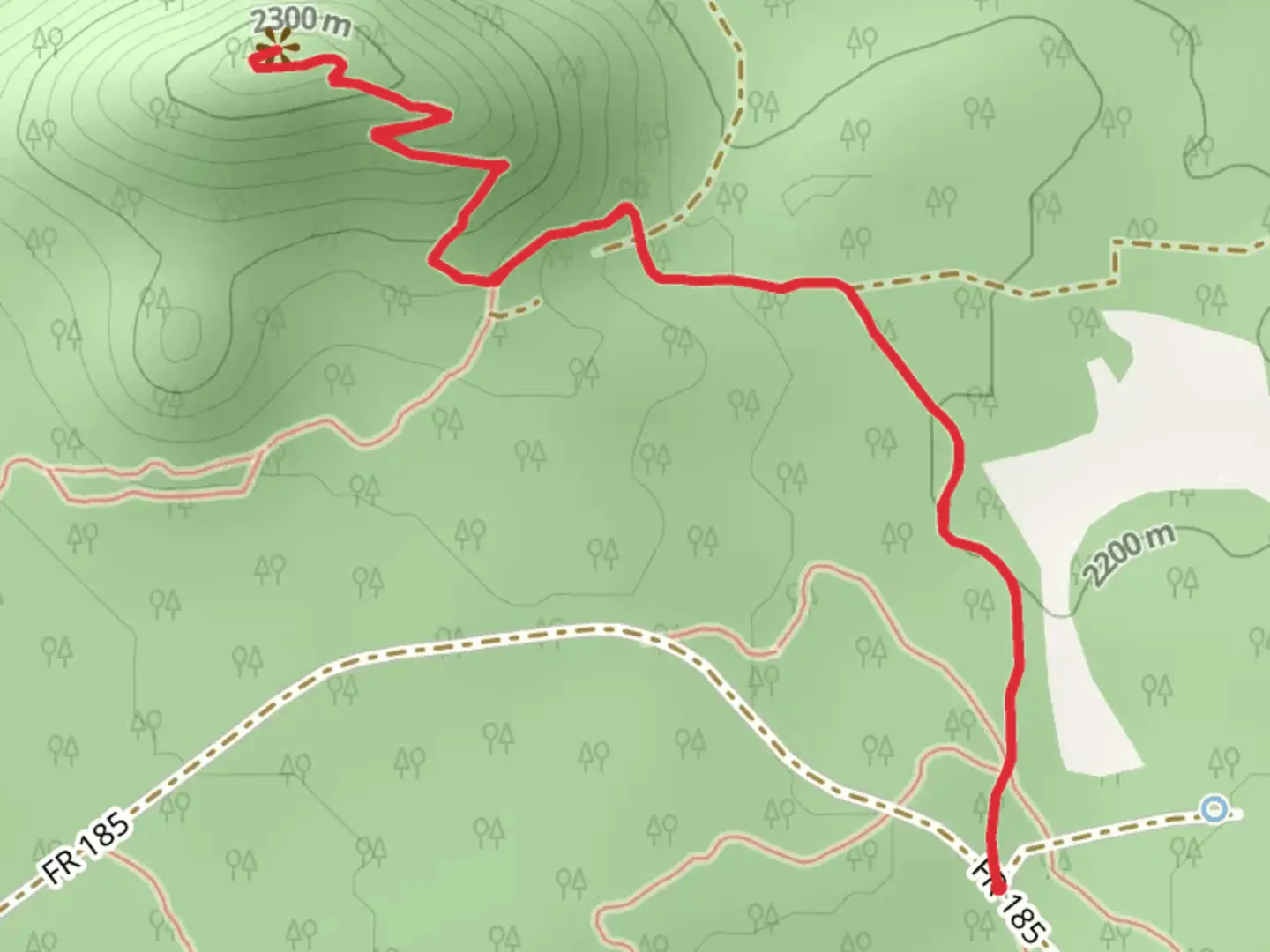 An image depicting the trail Pat Mullen Mountain via Country Club Trail and its surrounding area.
