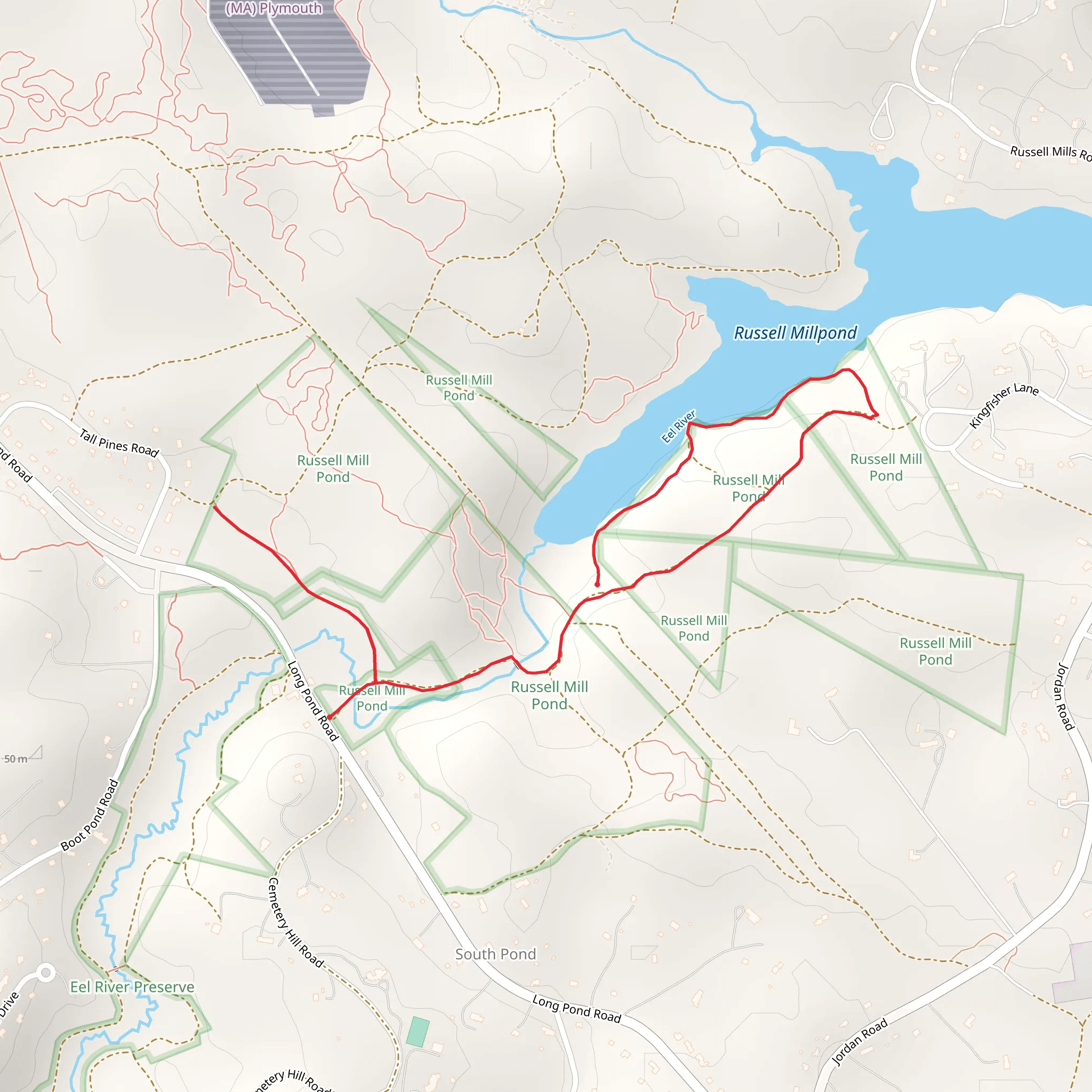 Russell Millpond Trail mobile static map