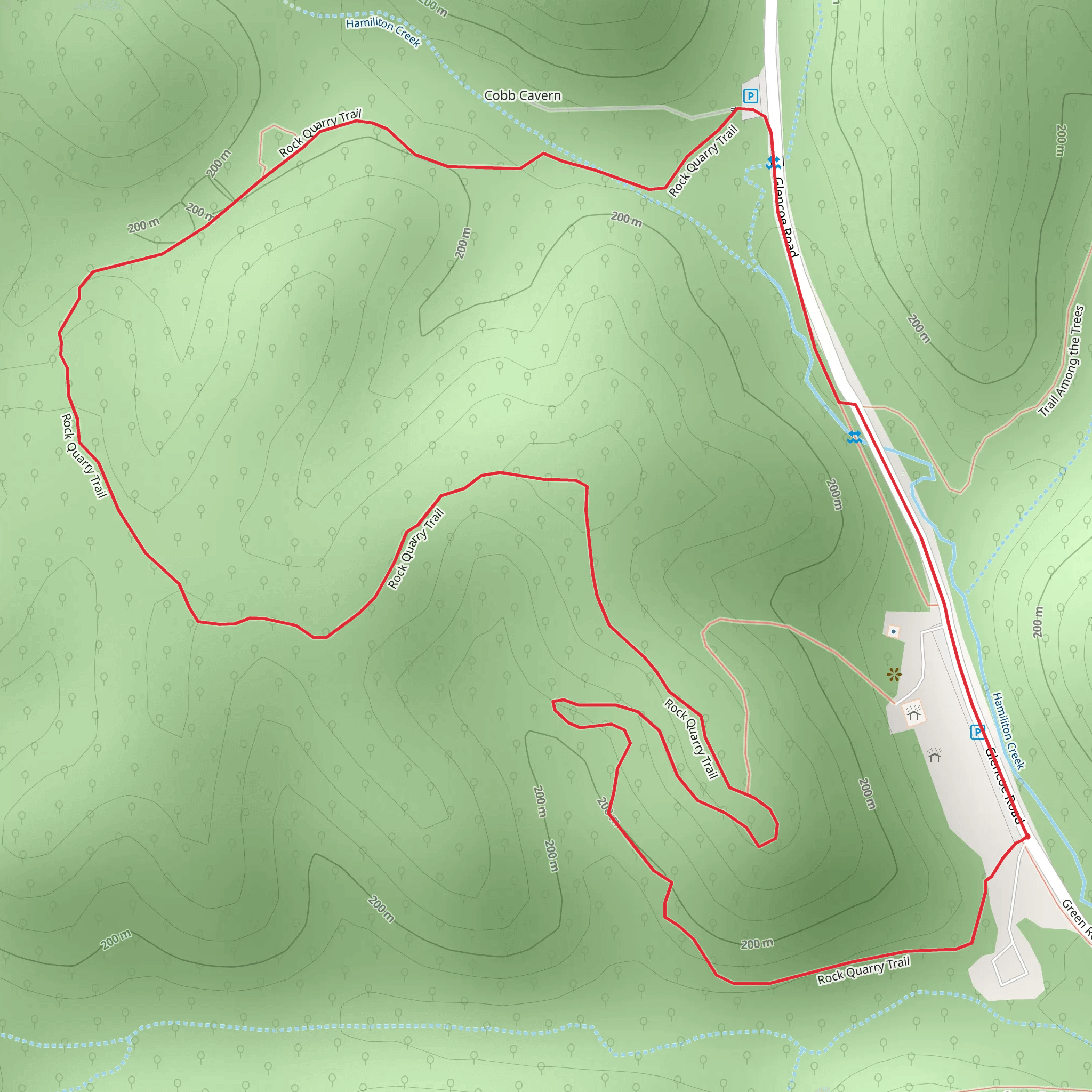 Rock Quarry Loop Trail mobile static map