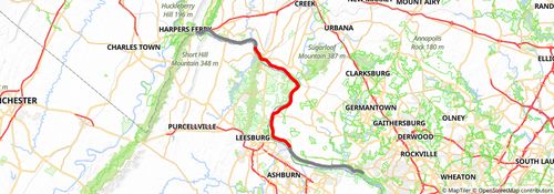 American Discovery Trail South Route stage 15 Map