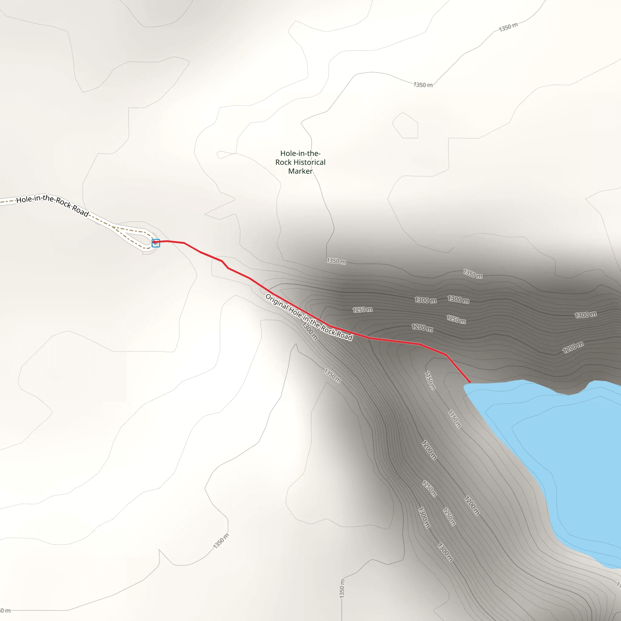 Original Hole-in-the-Rock Road mobile static map