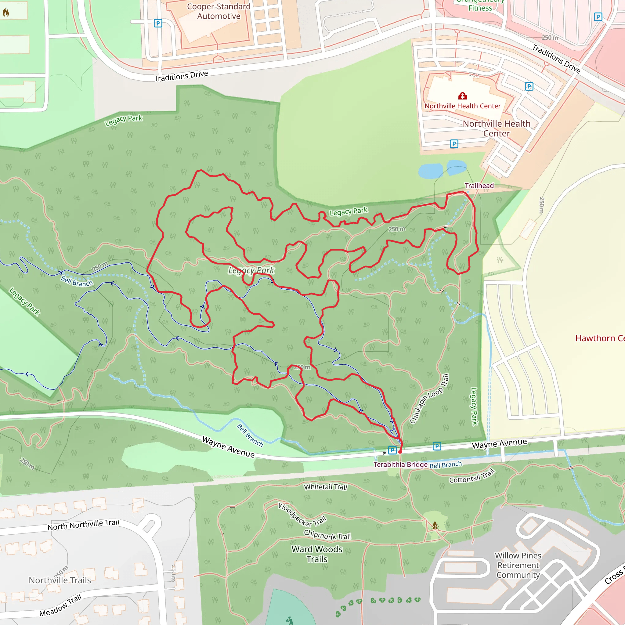 Bell Branch Loop mobile static map