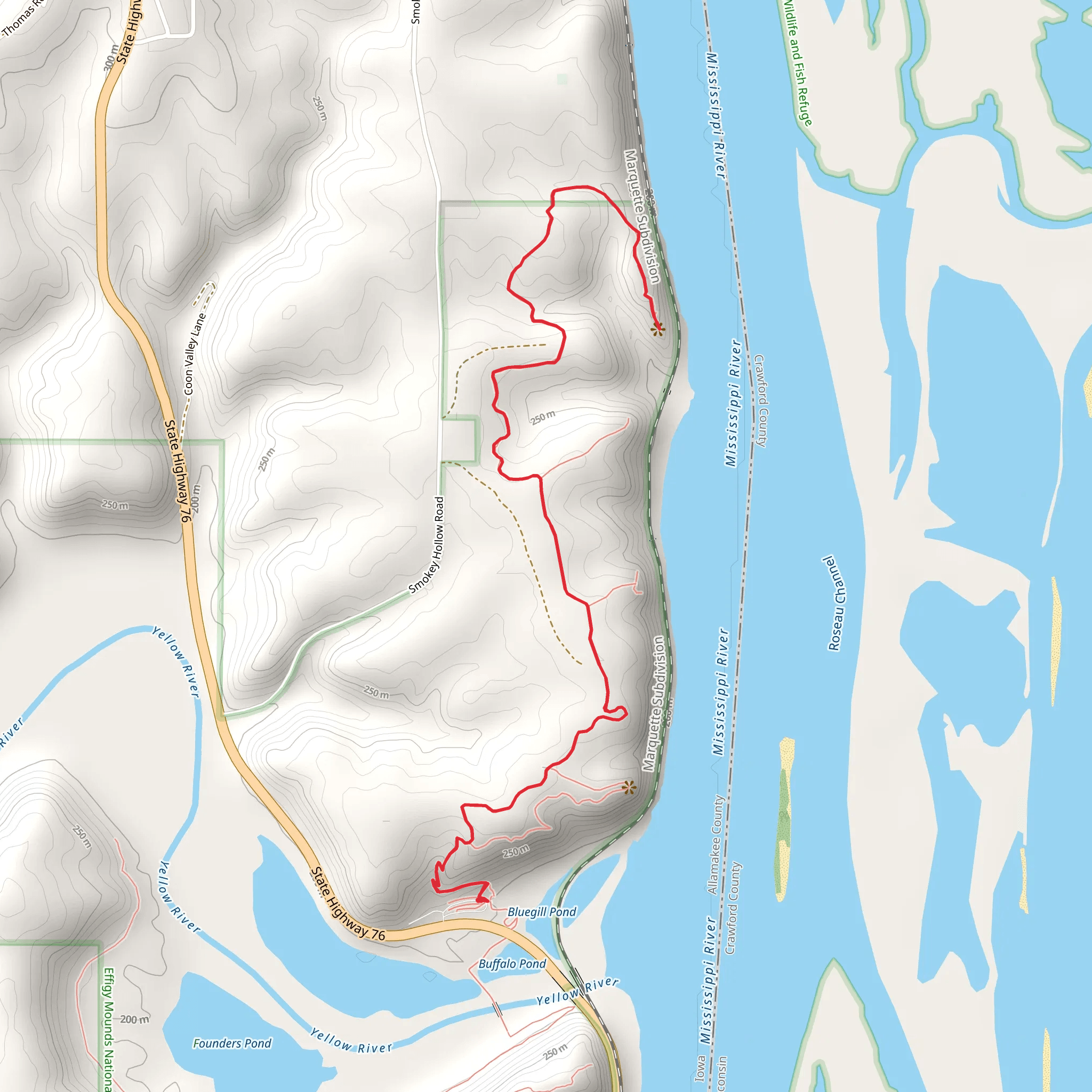 Mississippi River from Bluegill Pond mobile static map