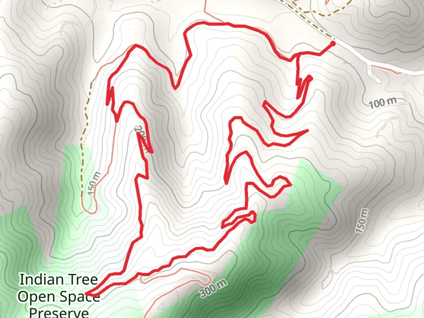 An image depicting the trail Deer Camp - Big Trees - Upper Meadow Loop Trail and its surrounding area.