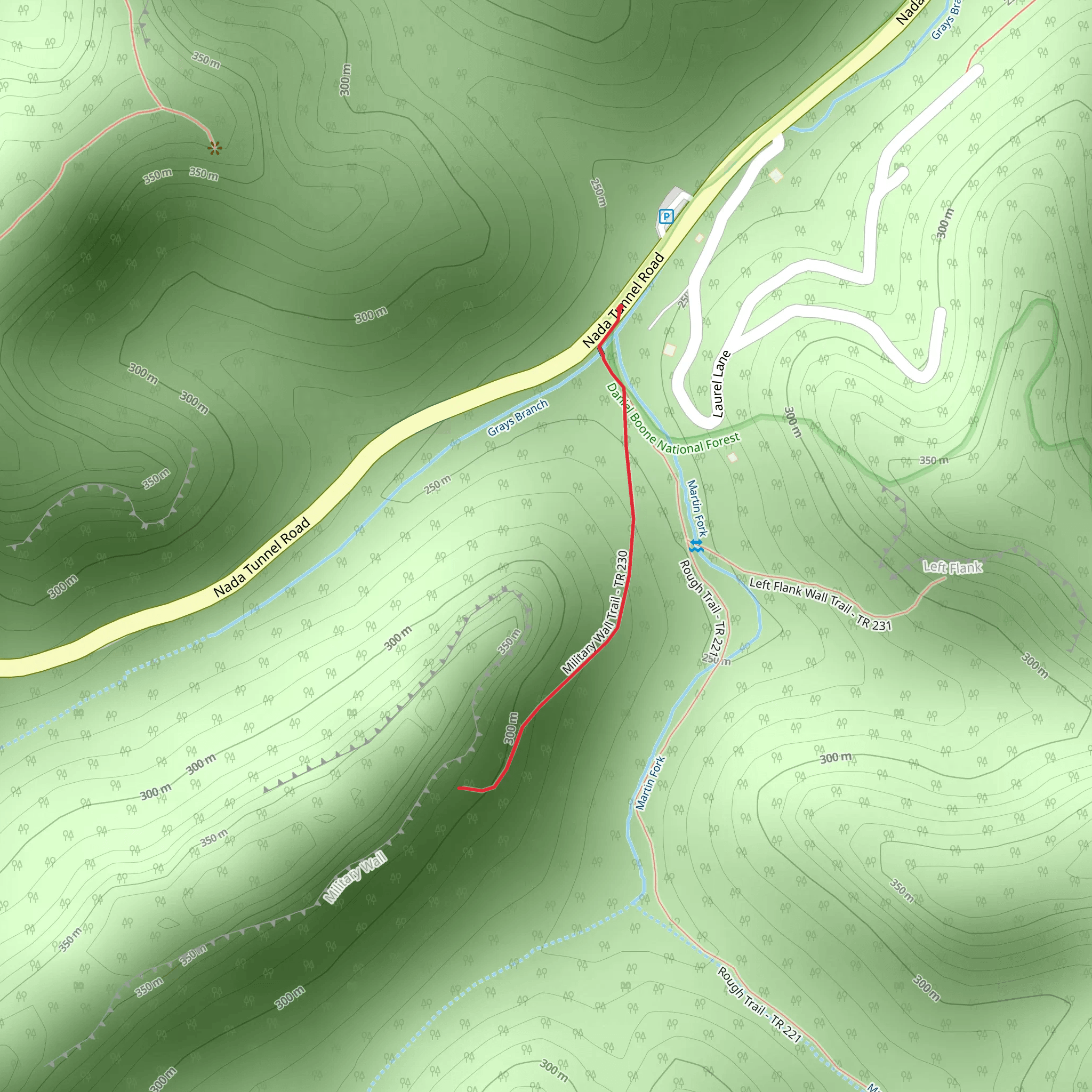 Military Wall Trail mobile static map