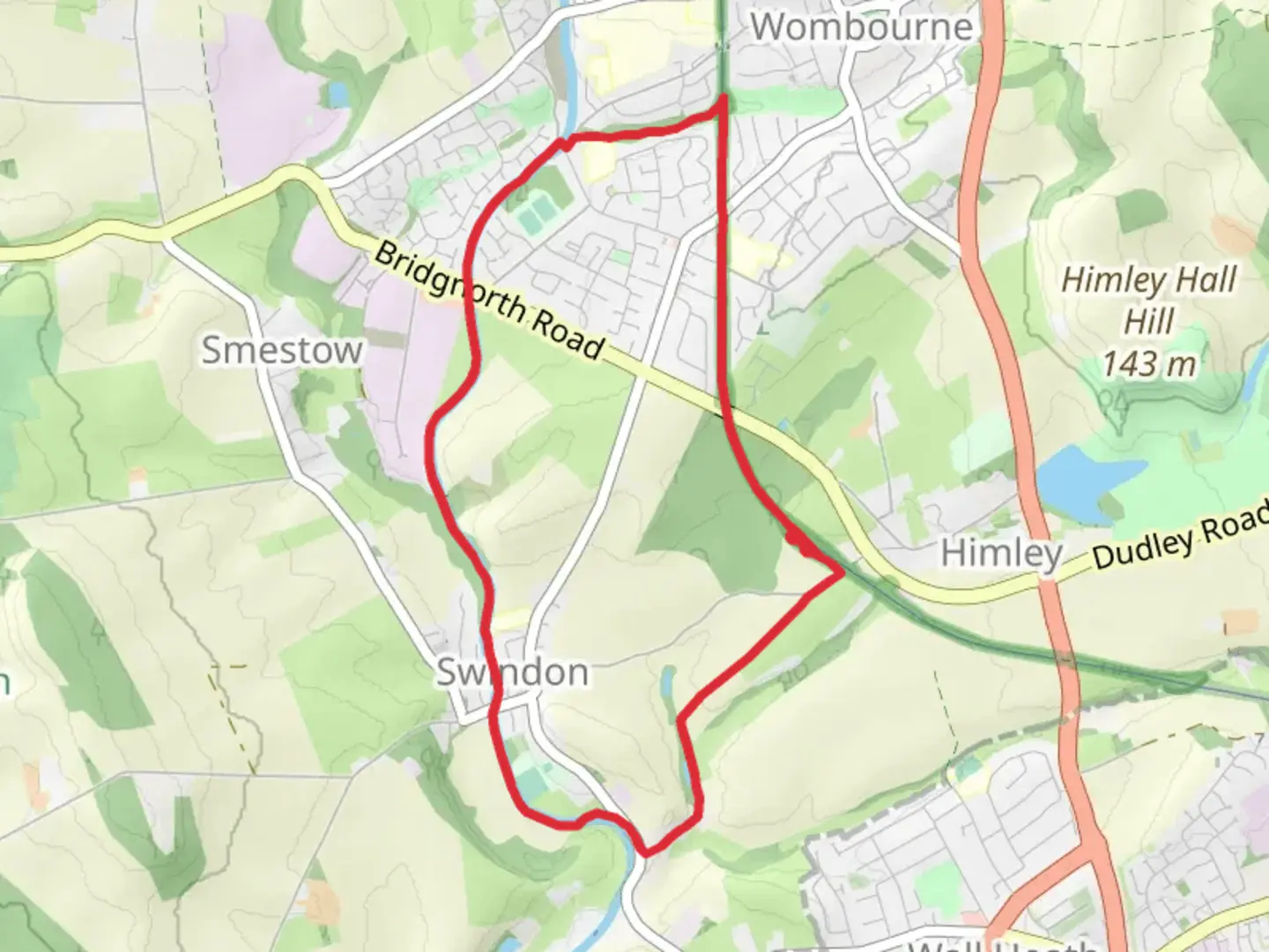 An image depicting the trail Himley Planation and its surrounding area.