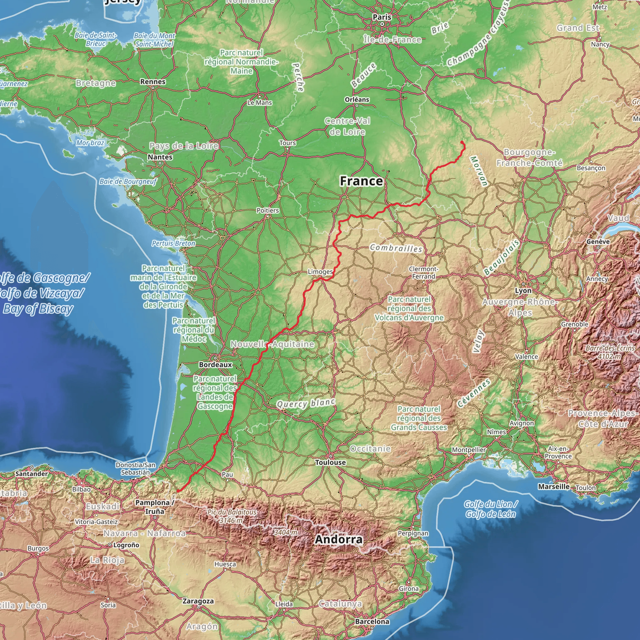 Via Lemovicensis mobile static map