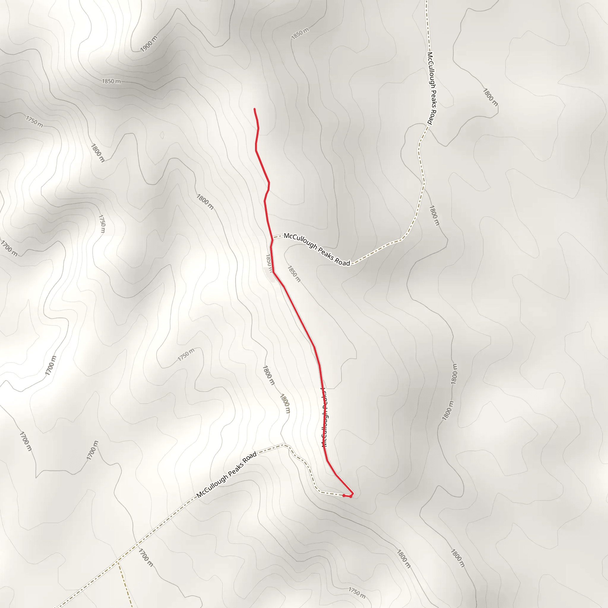 McCullough Peaks Road mobile static map