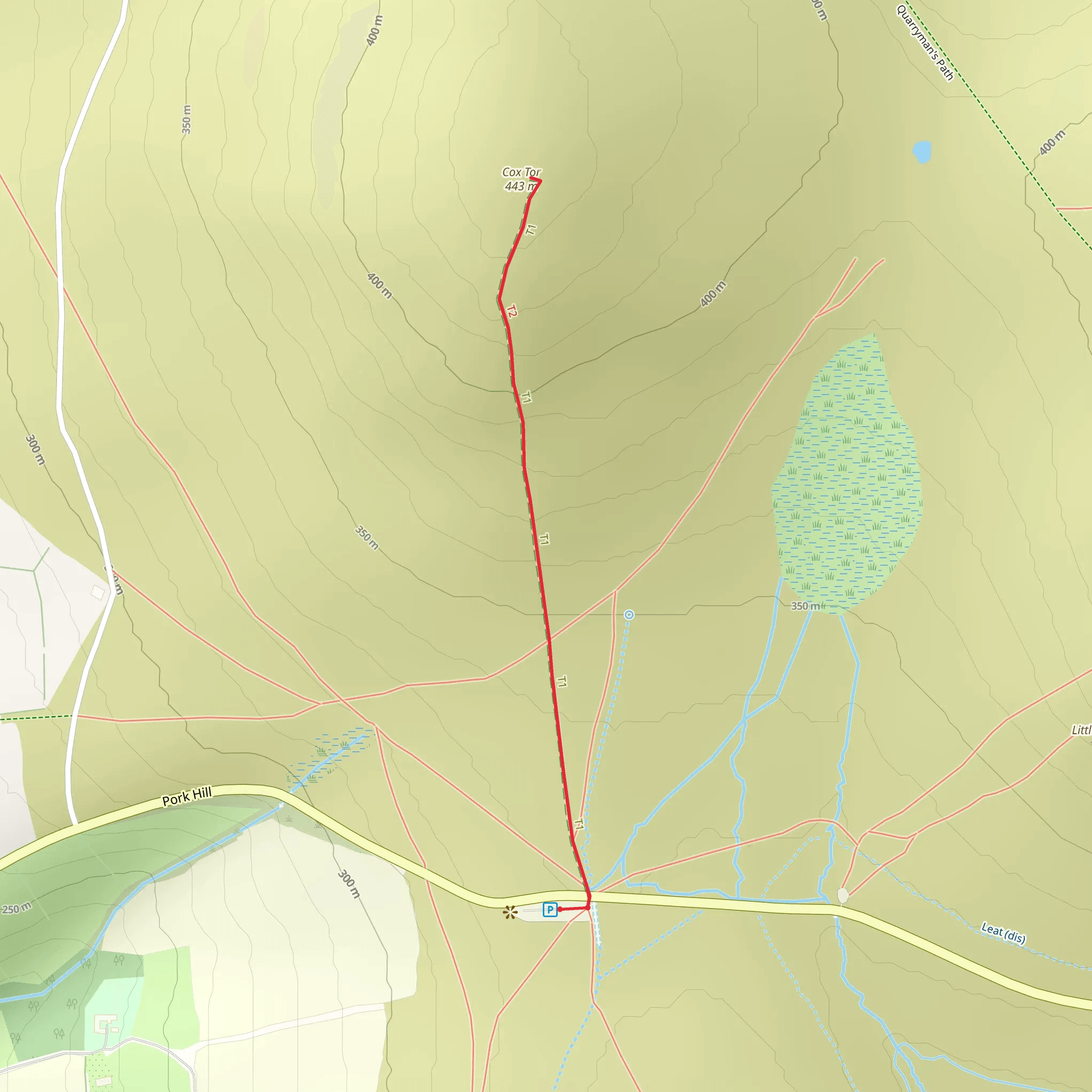 Cox Tor Walk mobile static map