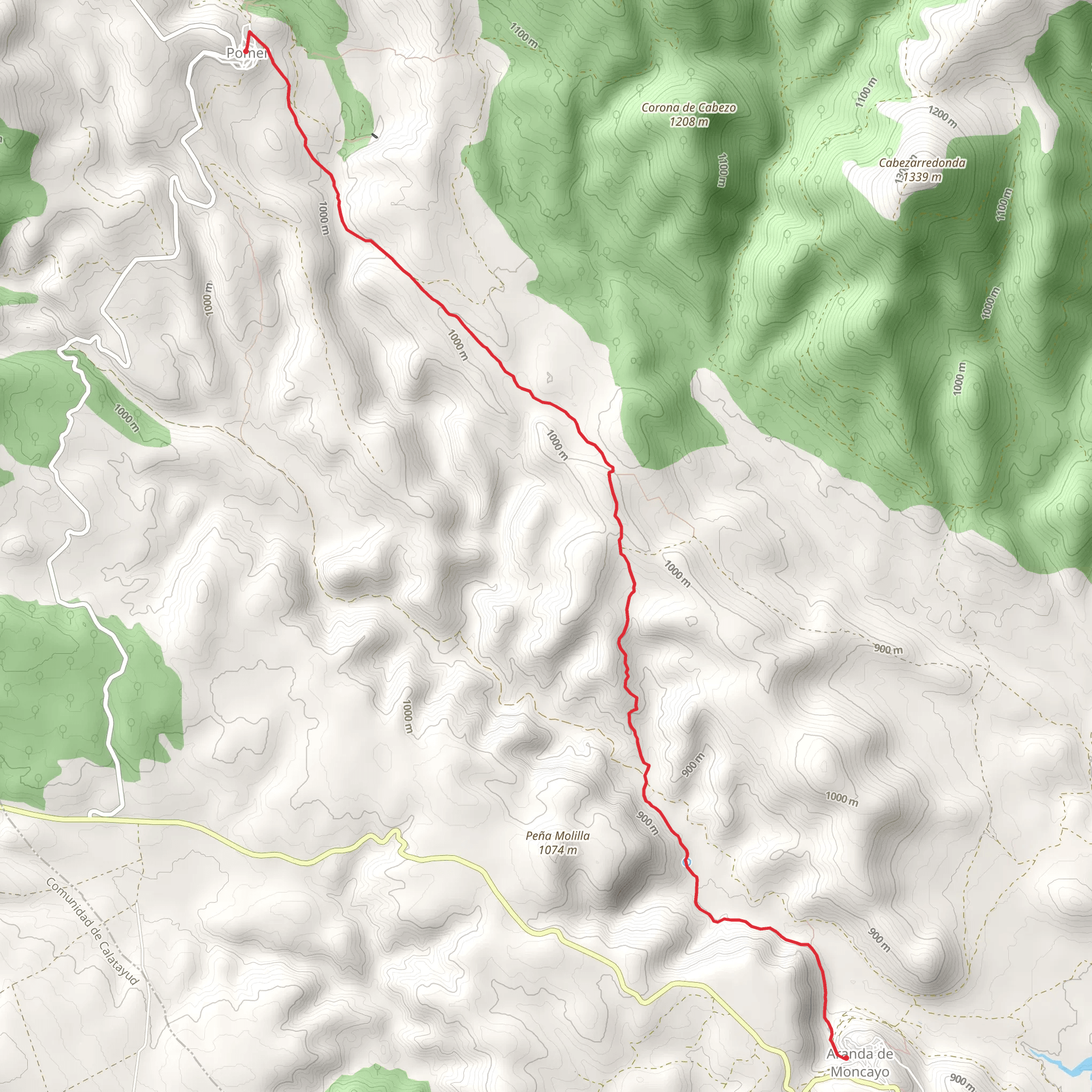 Pomer - Aranda de Moncayo PR Z 075-a mobile static map