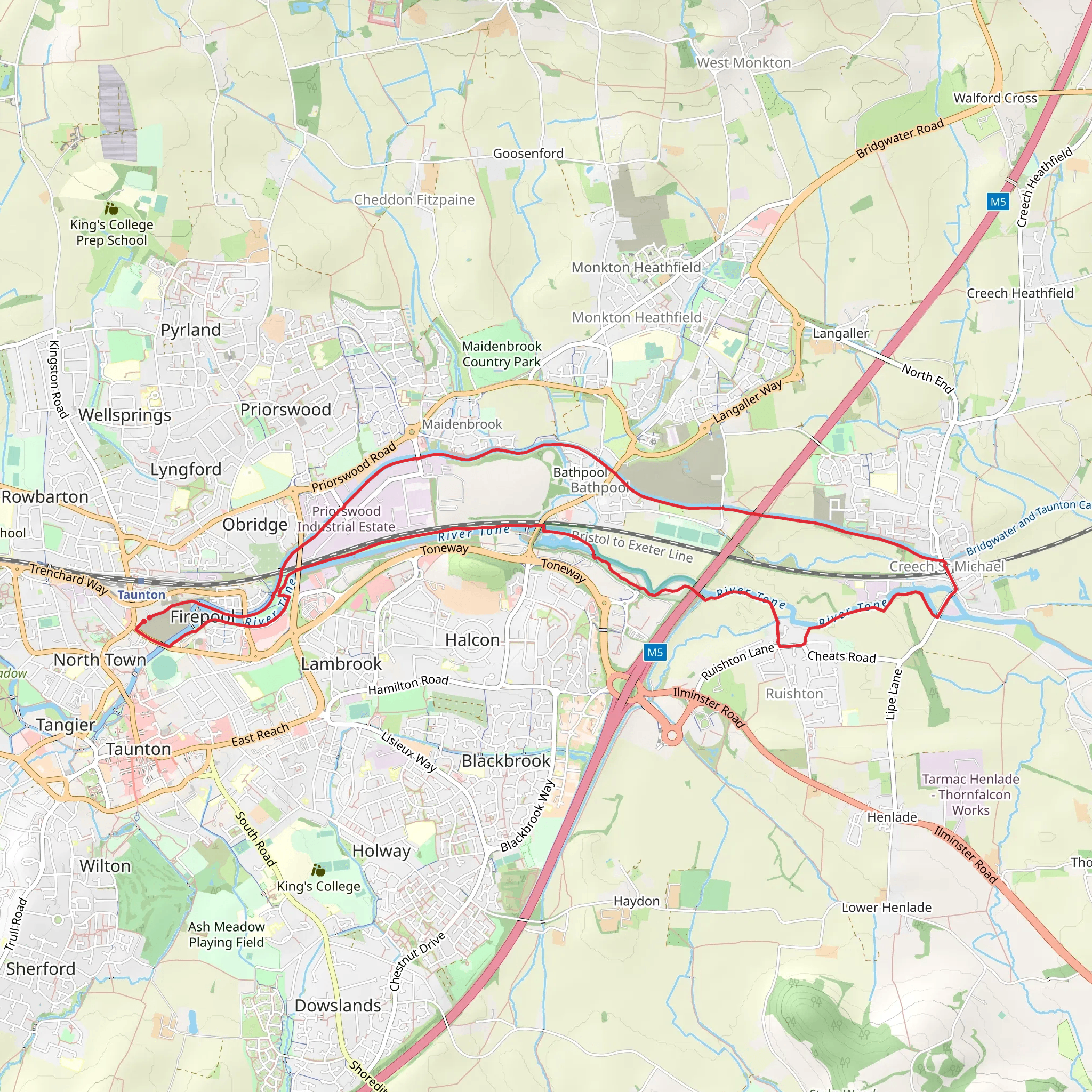 Taunton Walk mobile static map