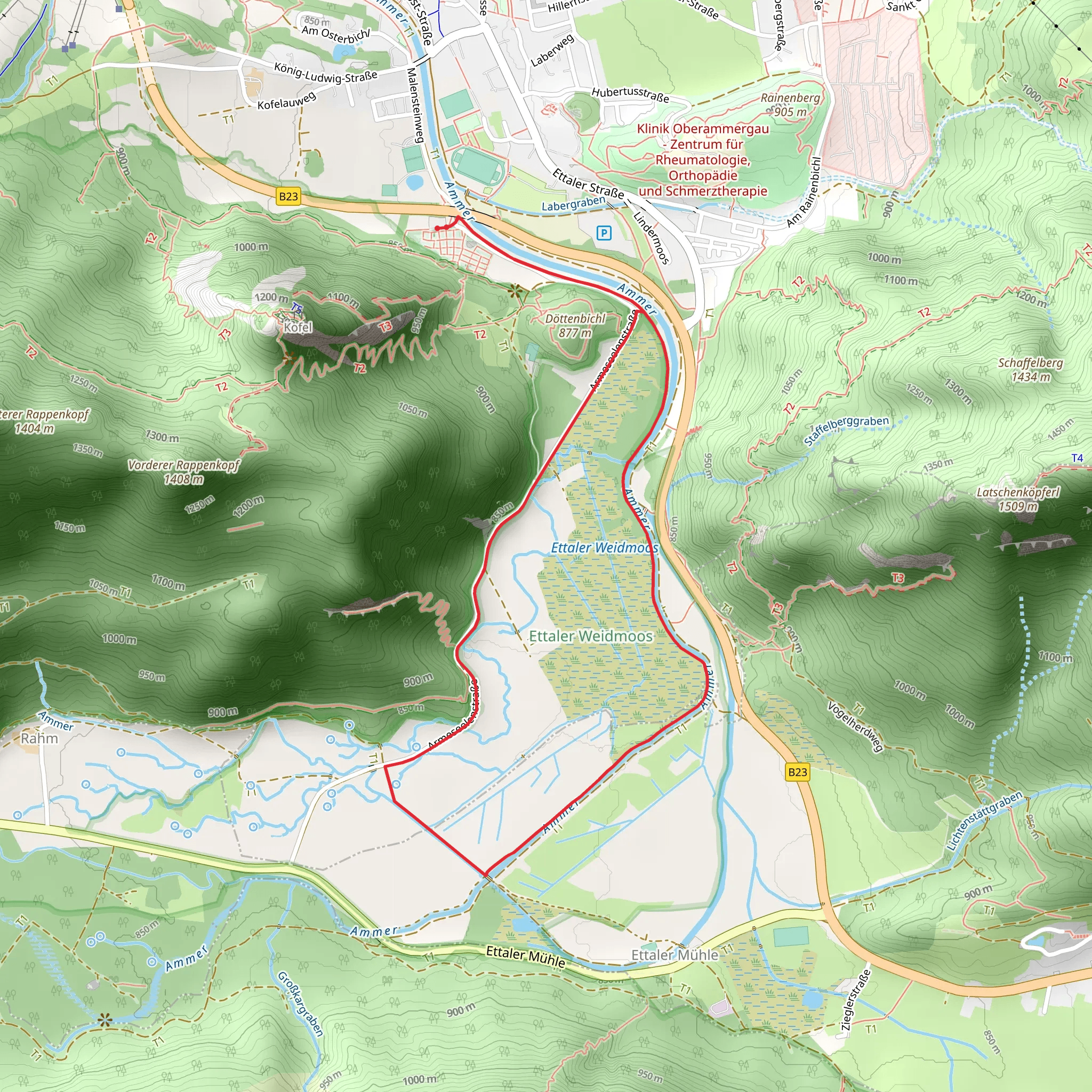 Ettaler Weidmoos Loop mobile static map
