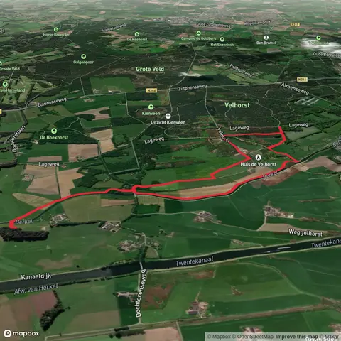 Staringkoepel and Berkel via Berkel Route Landgoed Velhorst