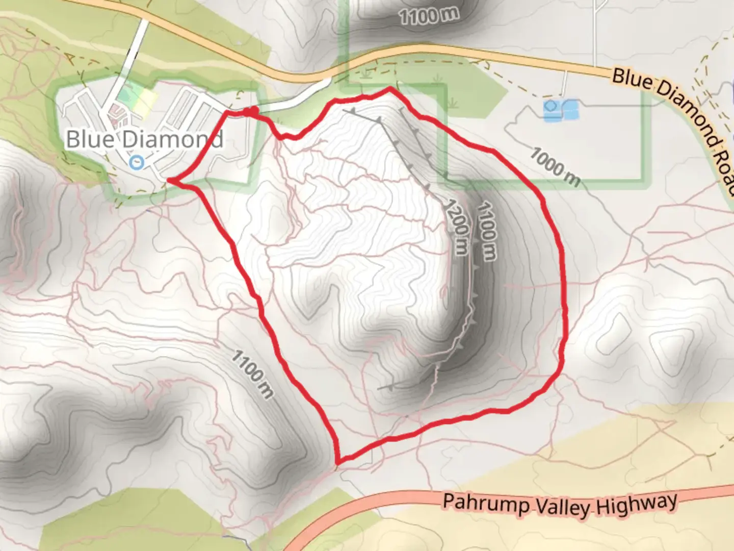 An image depicting the trail Molly's Trail and Landmine Loop and its surrounding area.