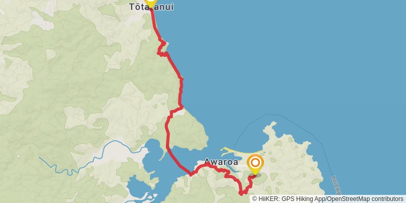 Abel Tasman Coast Track stage 3 Map