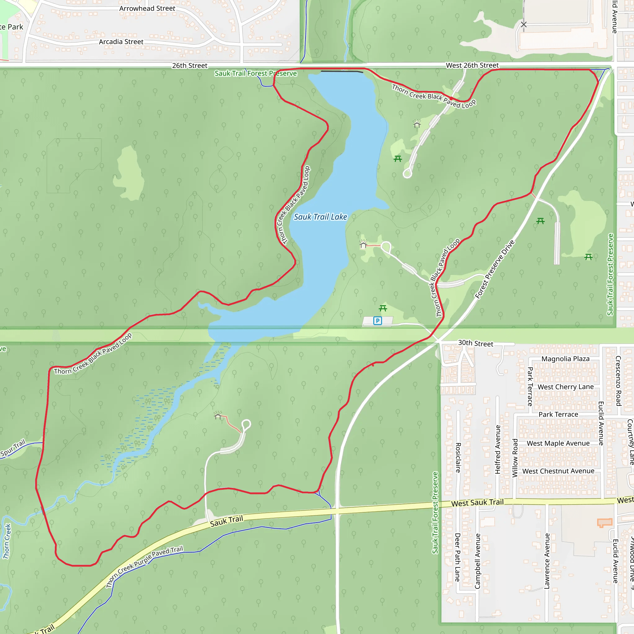 Sauk Trail Lake Loop mobile static map