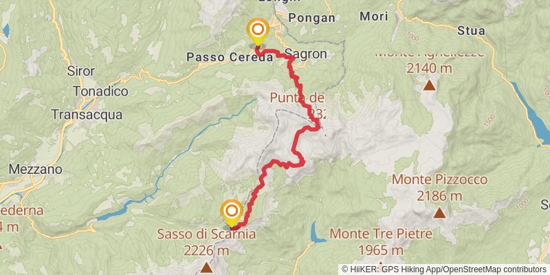 Alta Via 2 stage 11 Map
