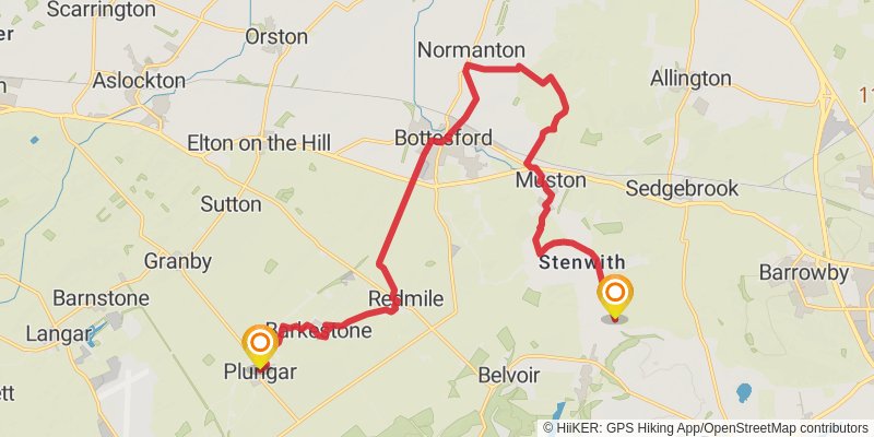 Leicestershire Border Loop Walk stage 5 Map
