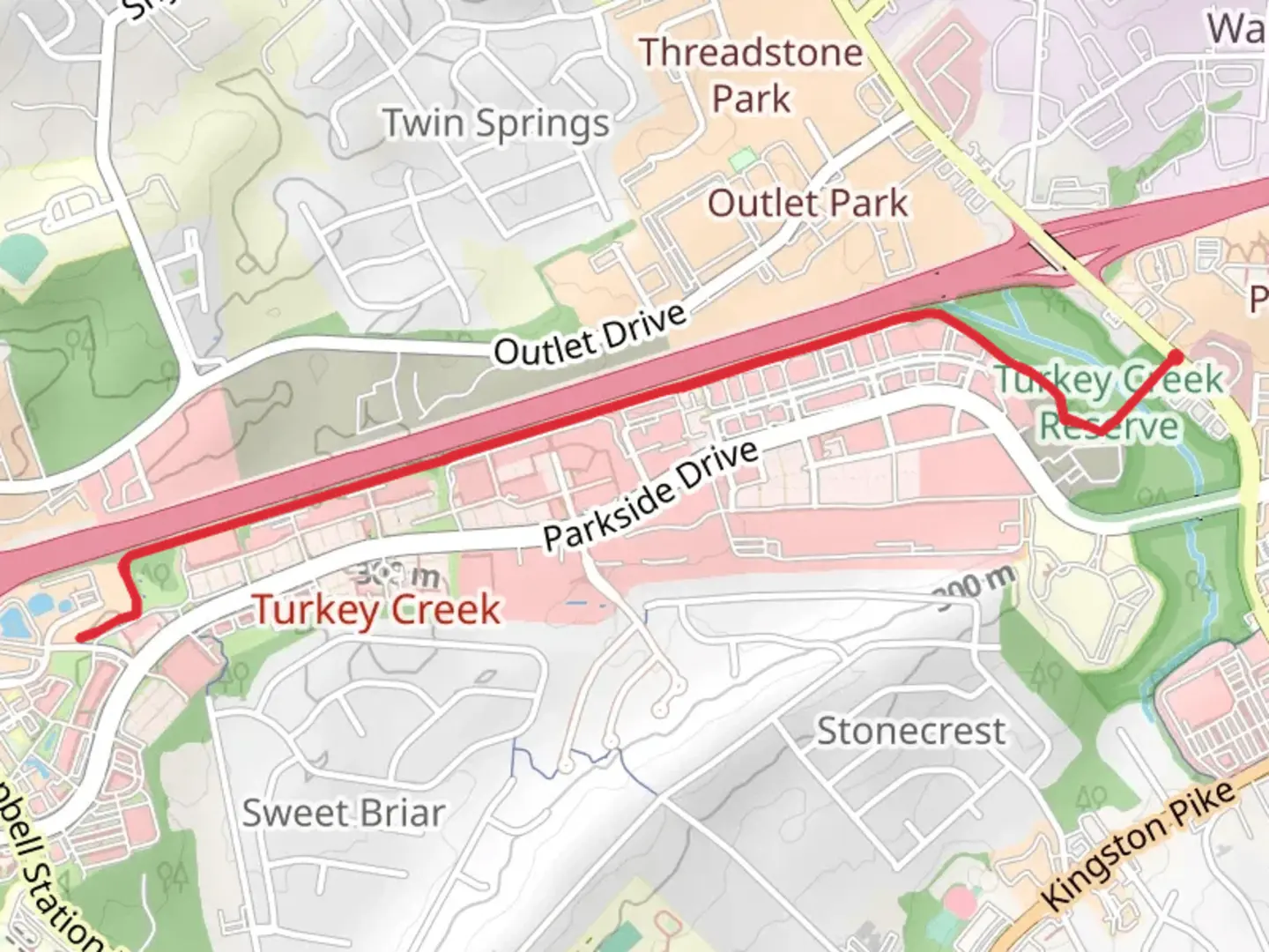 An image depicting the trail Parkside Greenway - Lovell Road and its surrounding area.