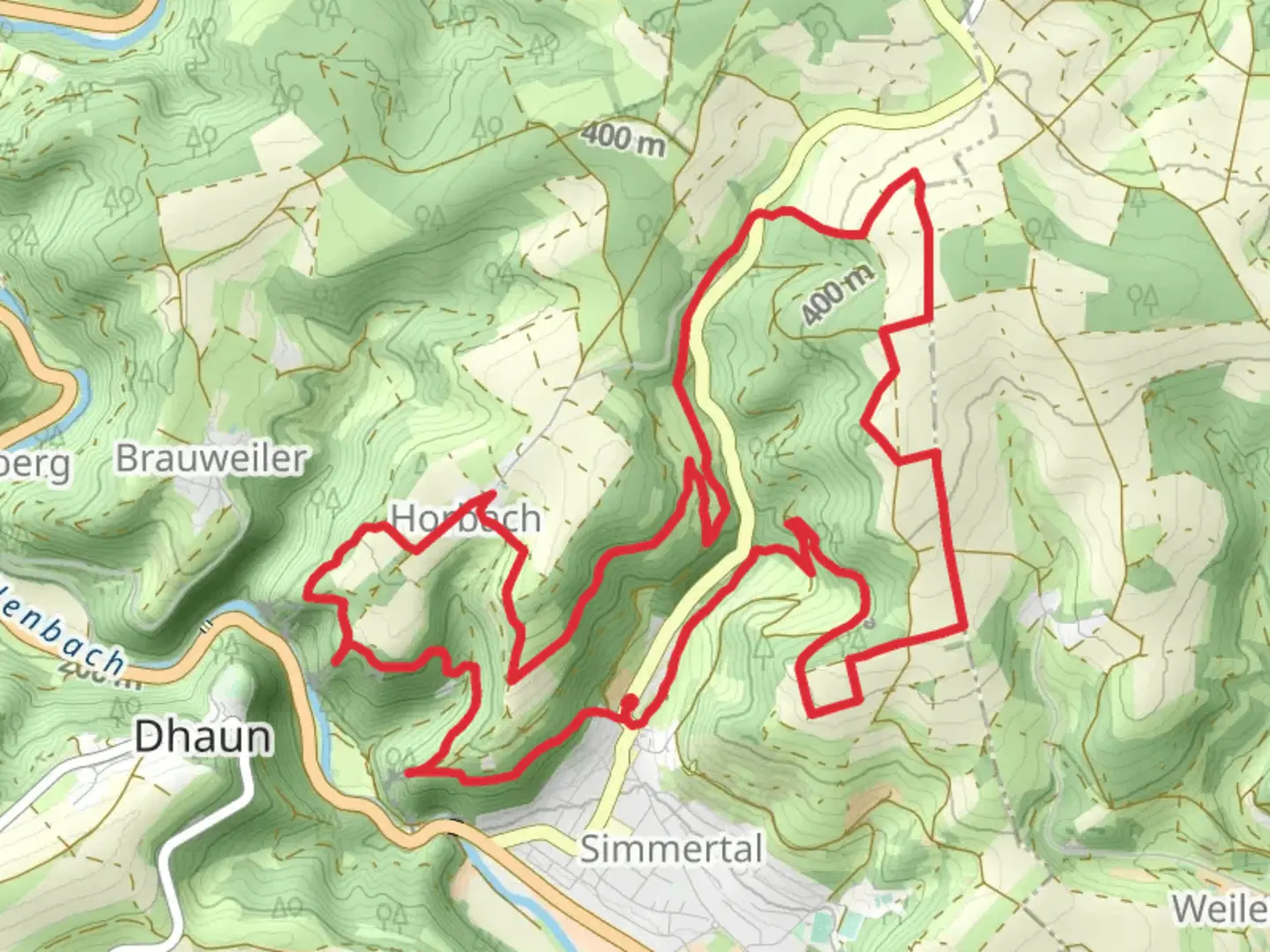 An image depicting the trail Falkenstein, Uhu Warte, Felsengarten and Rabenkanzel via Vital Tour and its surrounding area.