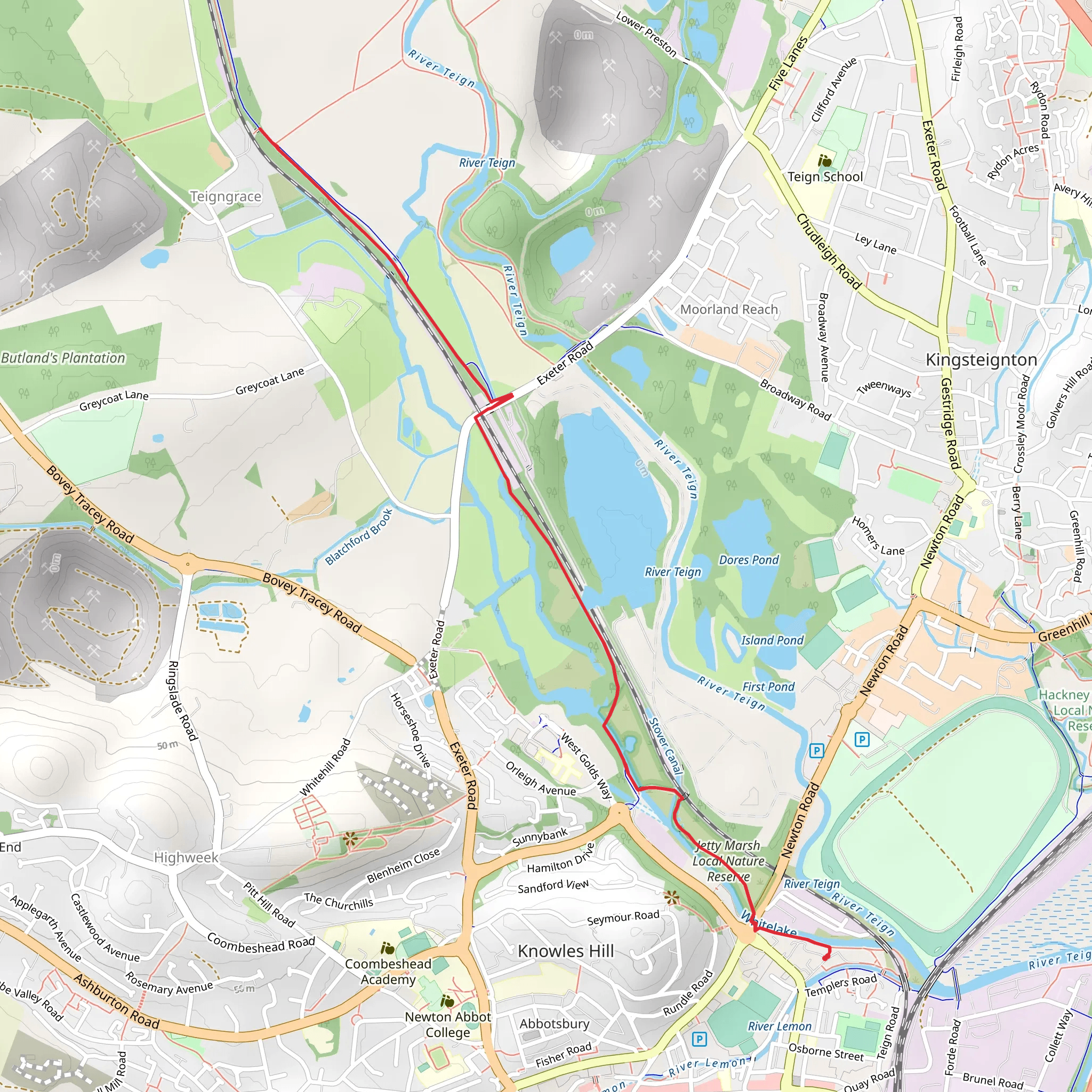 Stover Canal Walk mobile static map