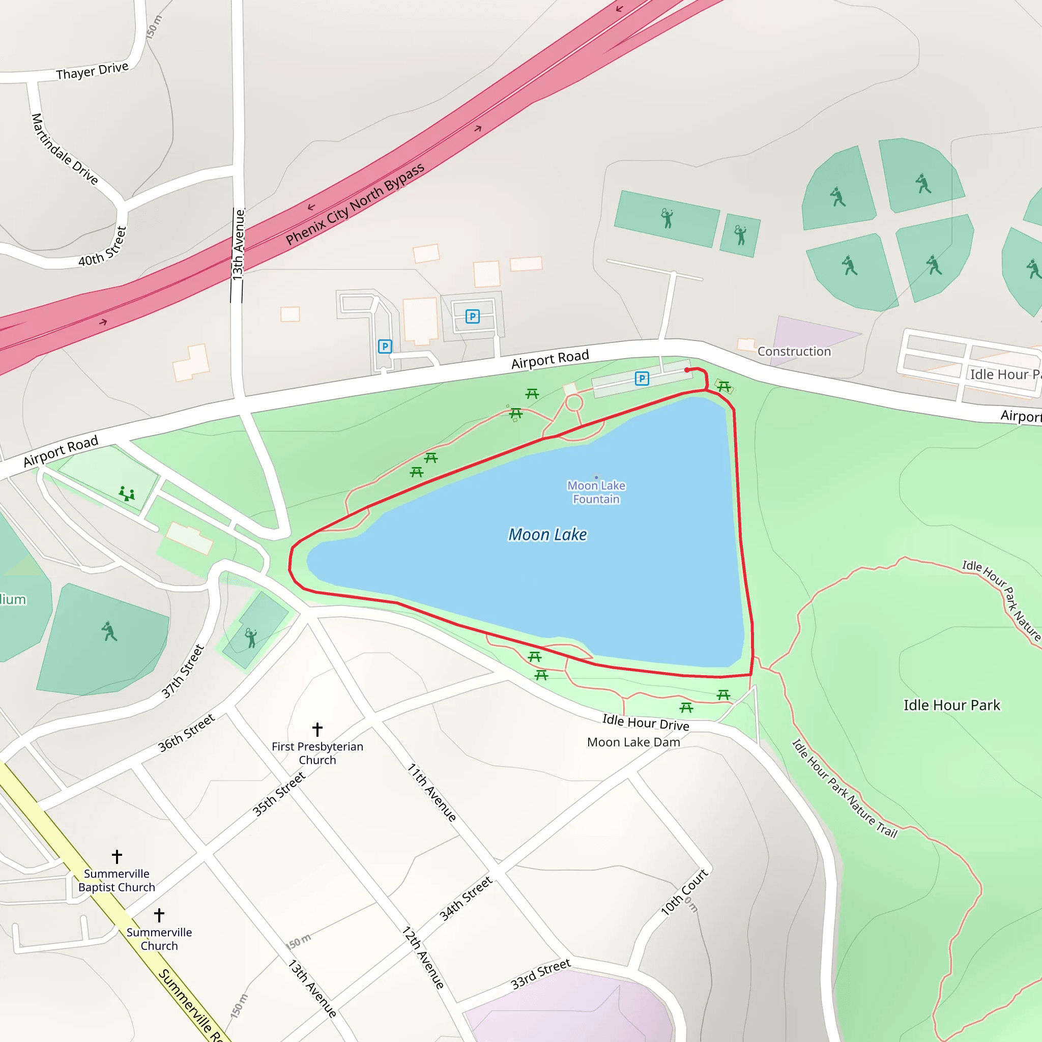 Moon Lake Loop mobile static map