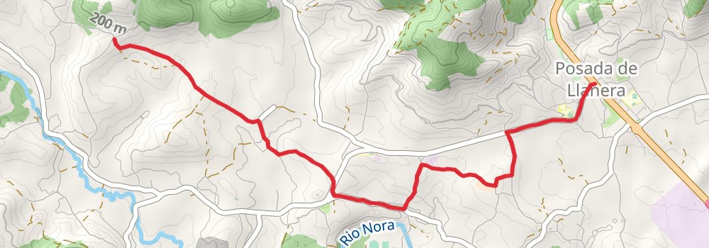GR 200 Los Palacios de Llanera stage 3 Map