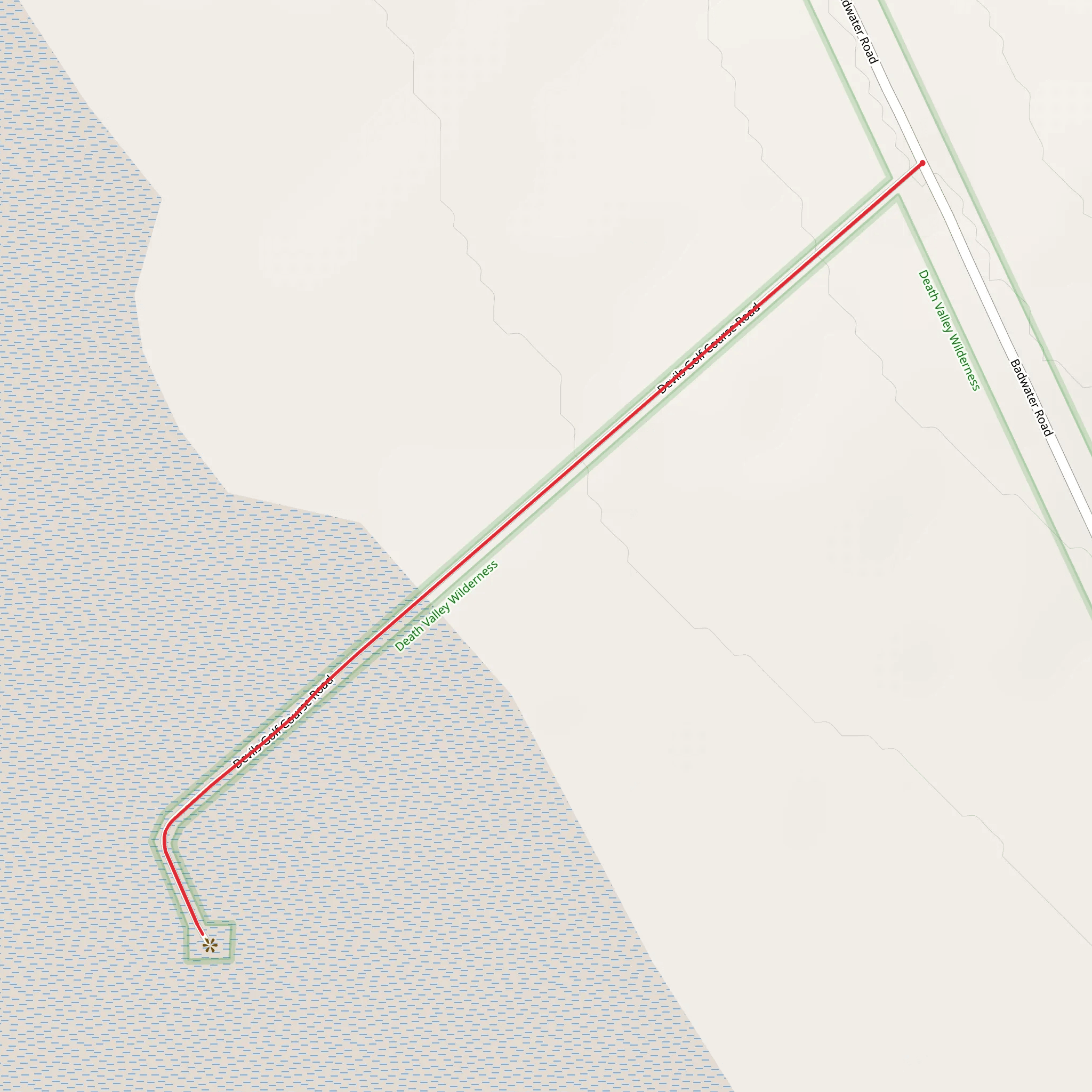 Badwater Road Walk - West mobile static map