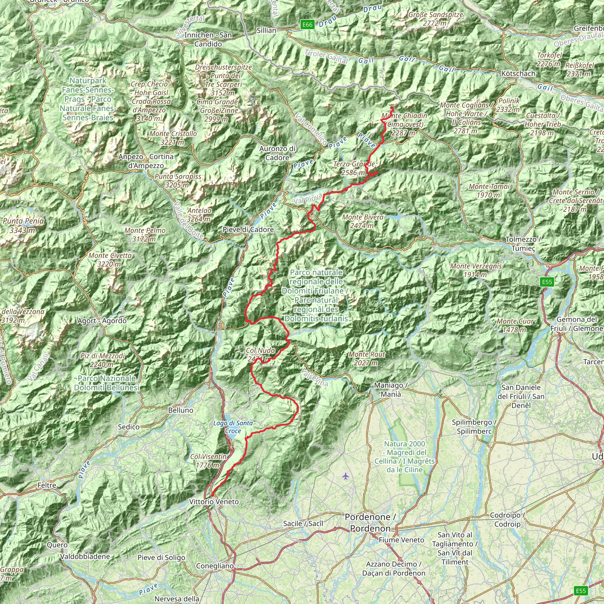 Alta Via 6 mobile static map