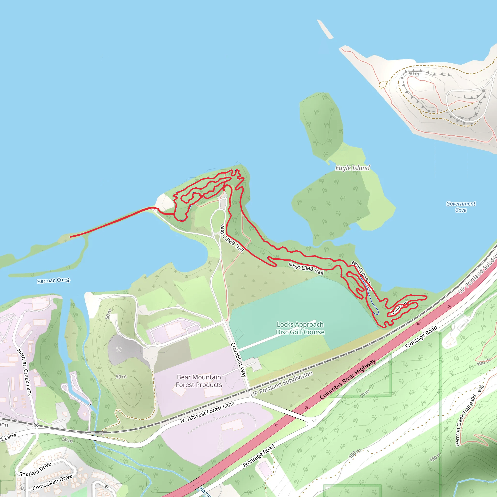 Government Cove and Easy Walk Trail mobile static map