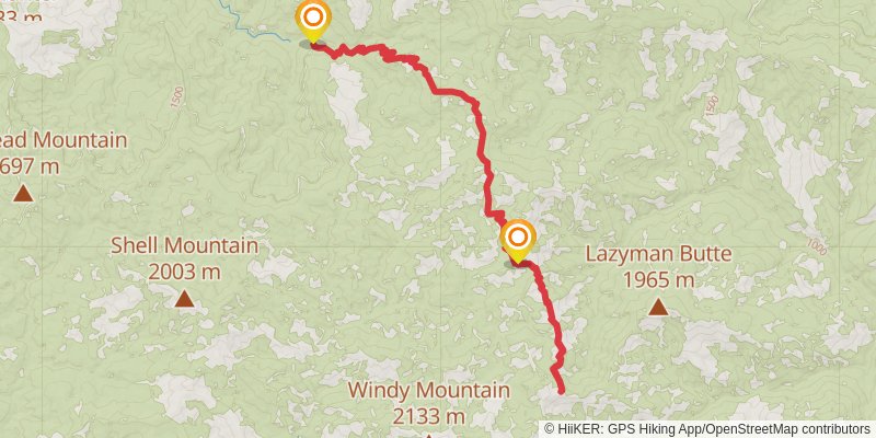 Devil's Hole Ridge Trail stage 3 Map