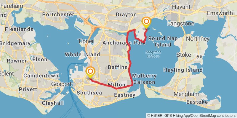 Walk from London to Portsmouth stage 11 Map