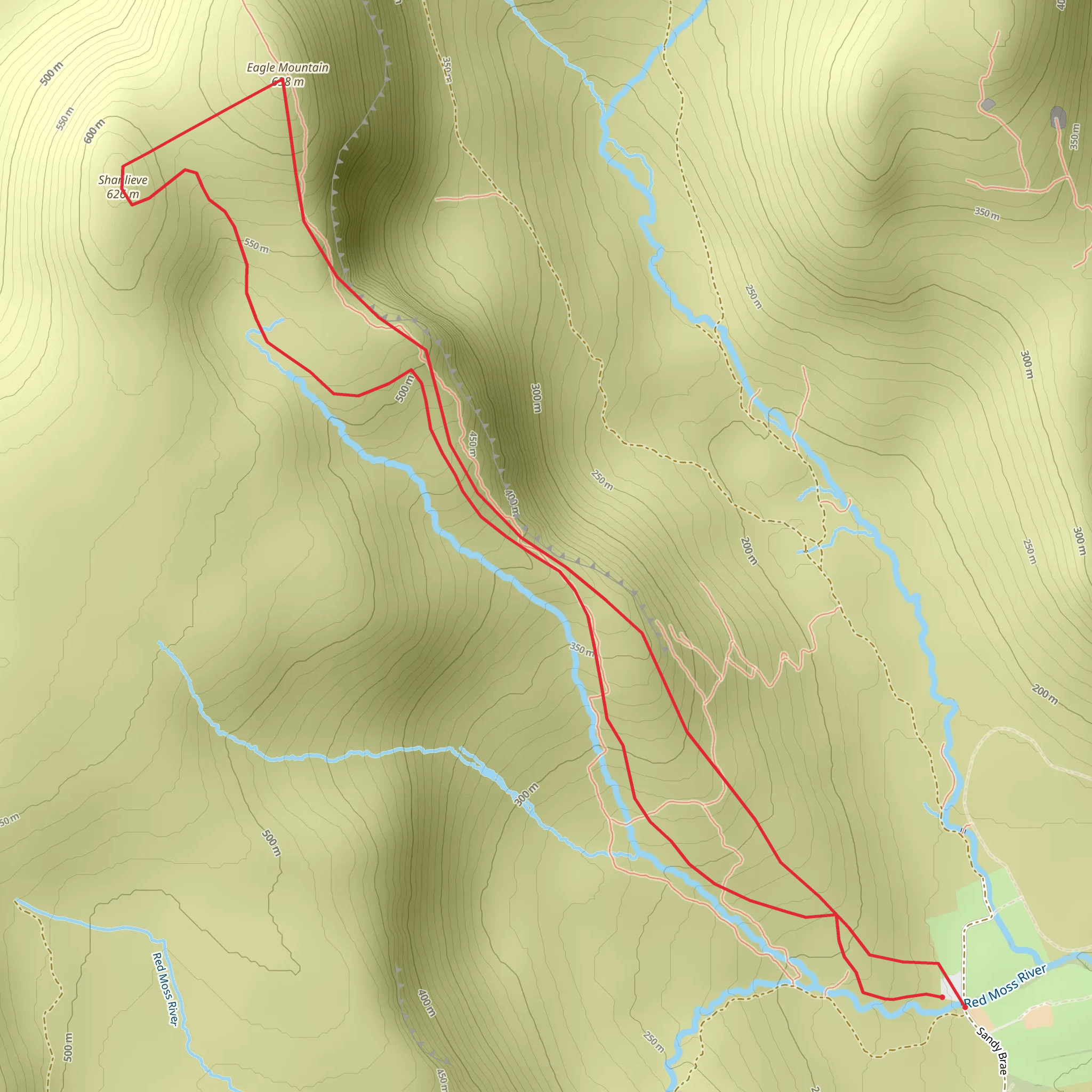 Eagle Mountain and Shanlieve Loop from Attical mobile static map