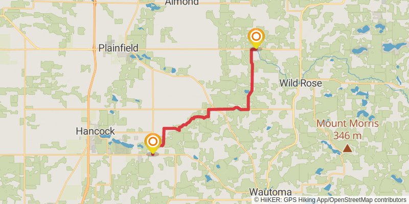 Ice Age National Scenic Trail stage 42 Map