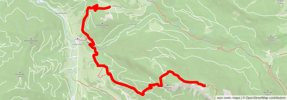Mariazell to Tonion Hike stage 2 Map