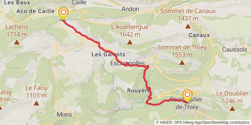Route Napoléon stage 2 Map