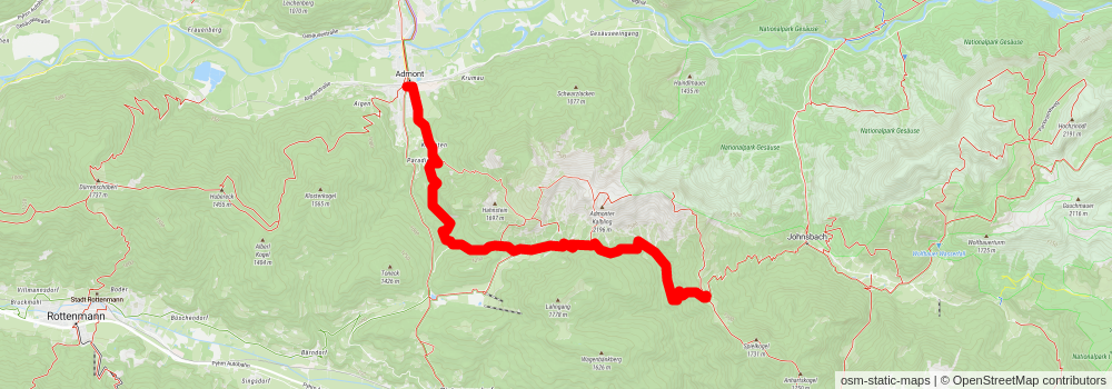 Northern Alpine Trail stage 13 Map