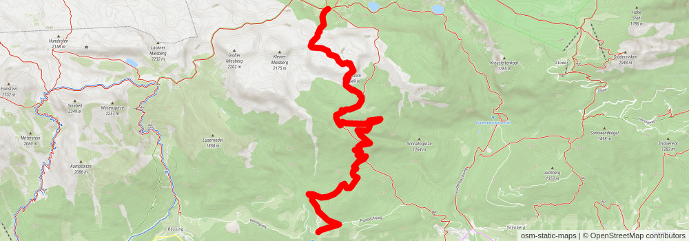 Grafenbergalm to Kufstein - Alpine Trail stage 2 Map