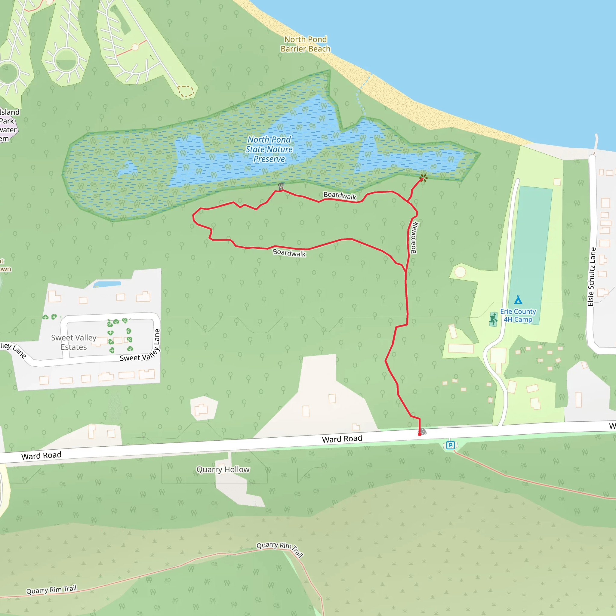 Boardwalk Loop from Ward Road mobile static map
