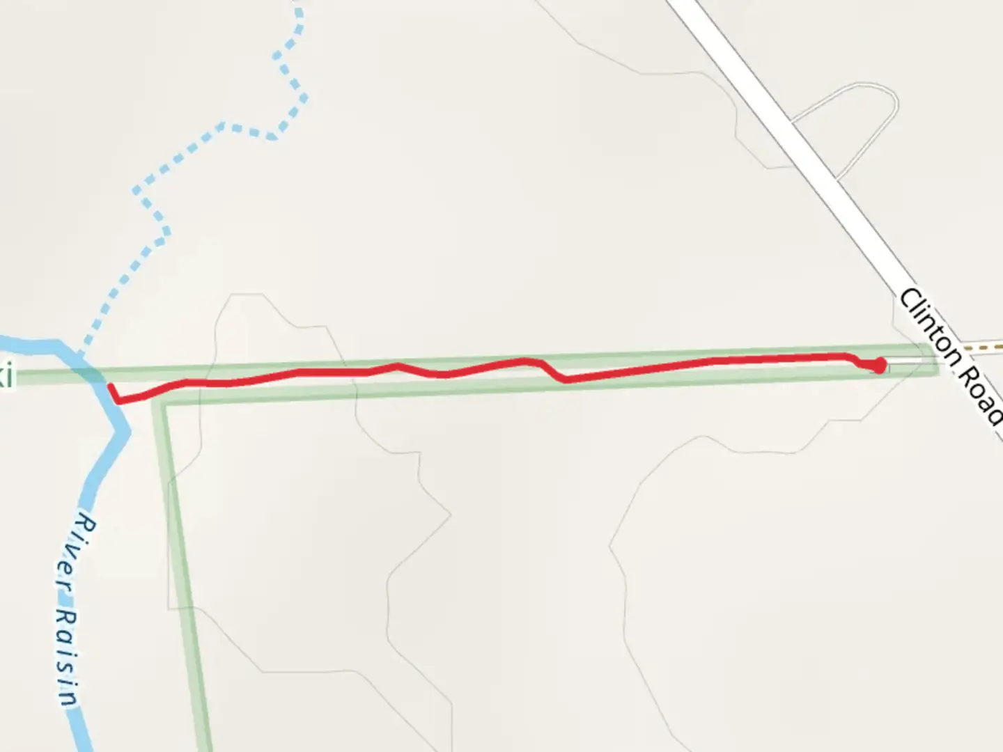 An image depicting the trail River Raisin View Walk and its surrounding area.