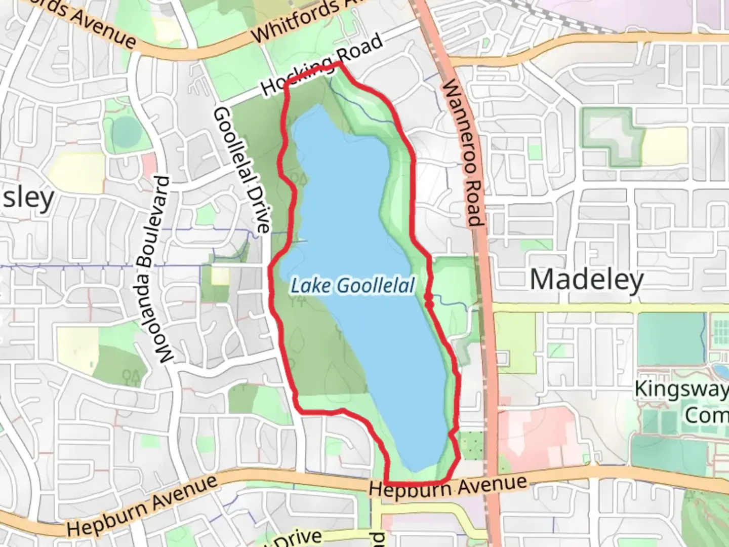 An image depicting the trail Lake Goollelal Loop and its surrounding area.