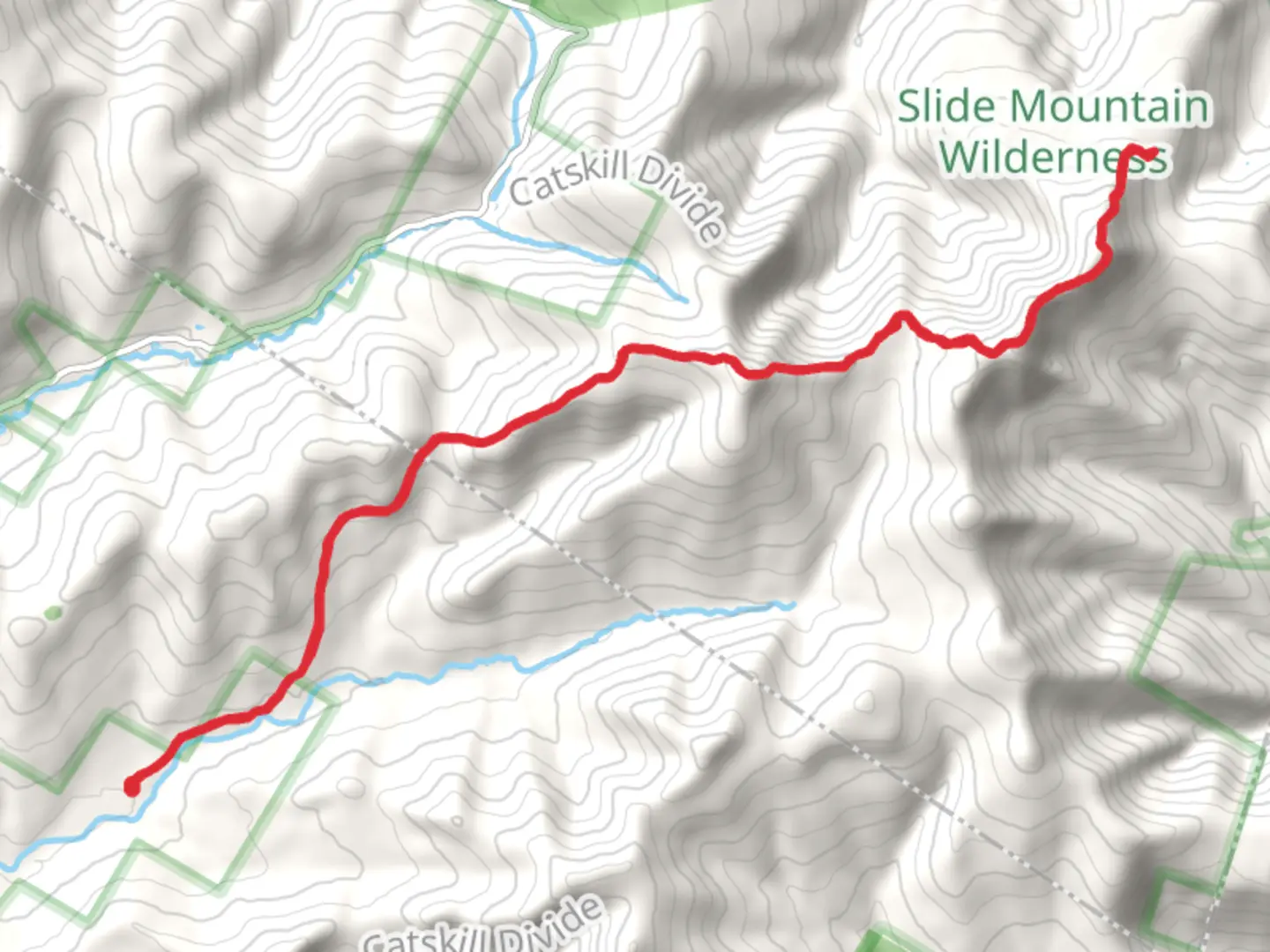 An image depicting the trail Wittenberg - Cornell - Slide Trail from Finger Lakes Trail and its surrounding area.