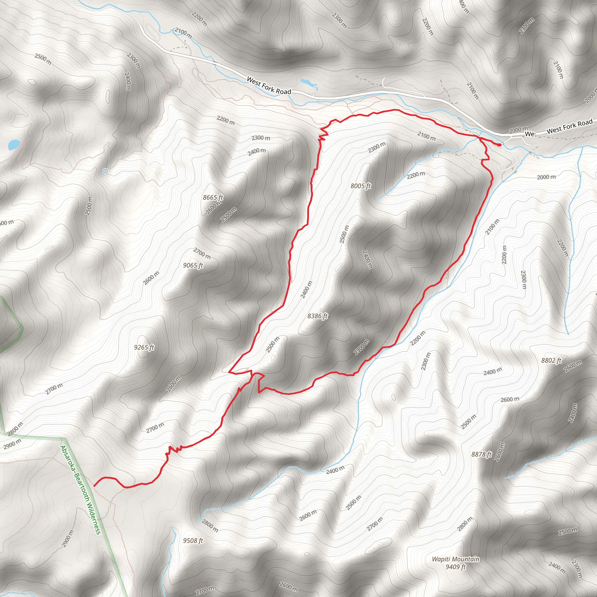 Ingles Creek Trail and Silver Run Plateau Loop Trail mobile static map