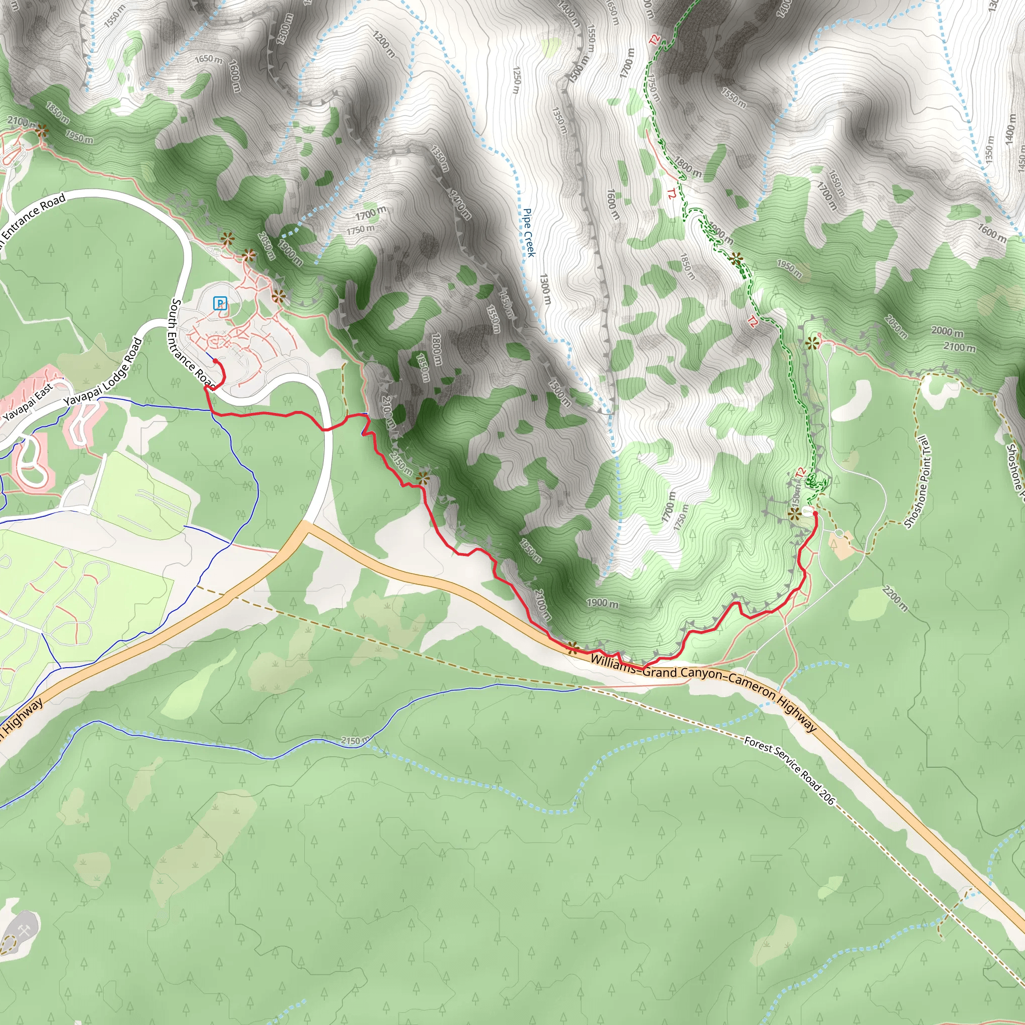 Greenway-Rim Trail mobile static map