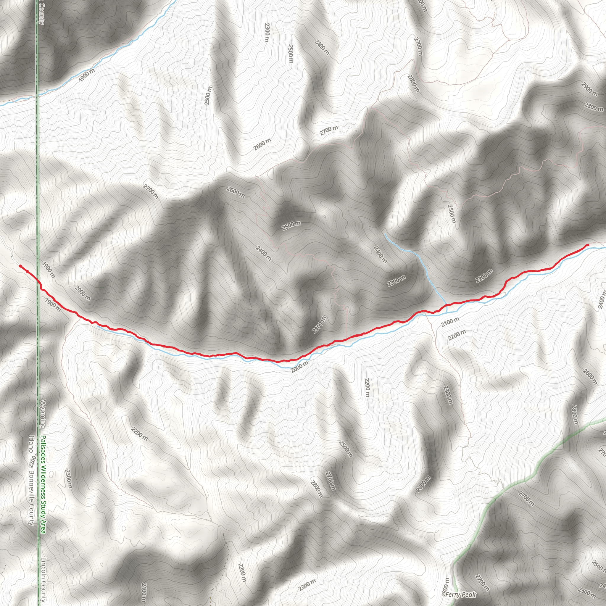 South Fork Indian Creek mobile static map