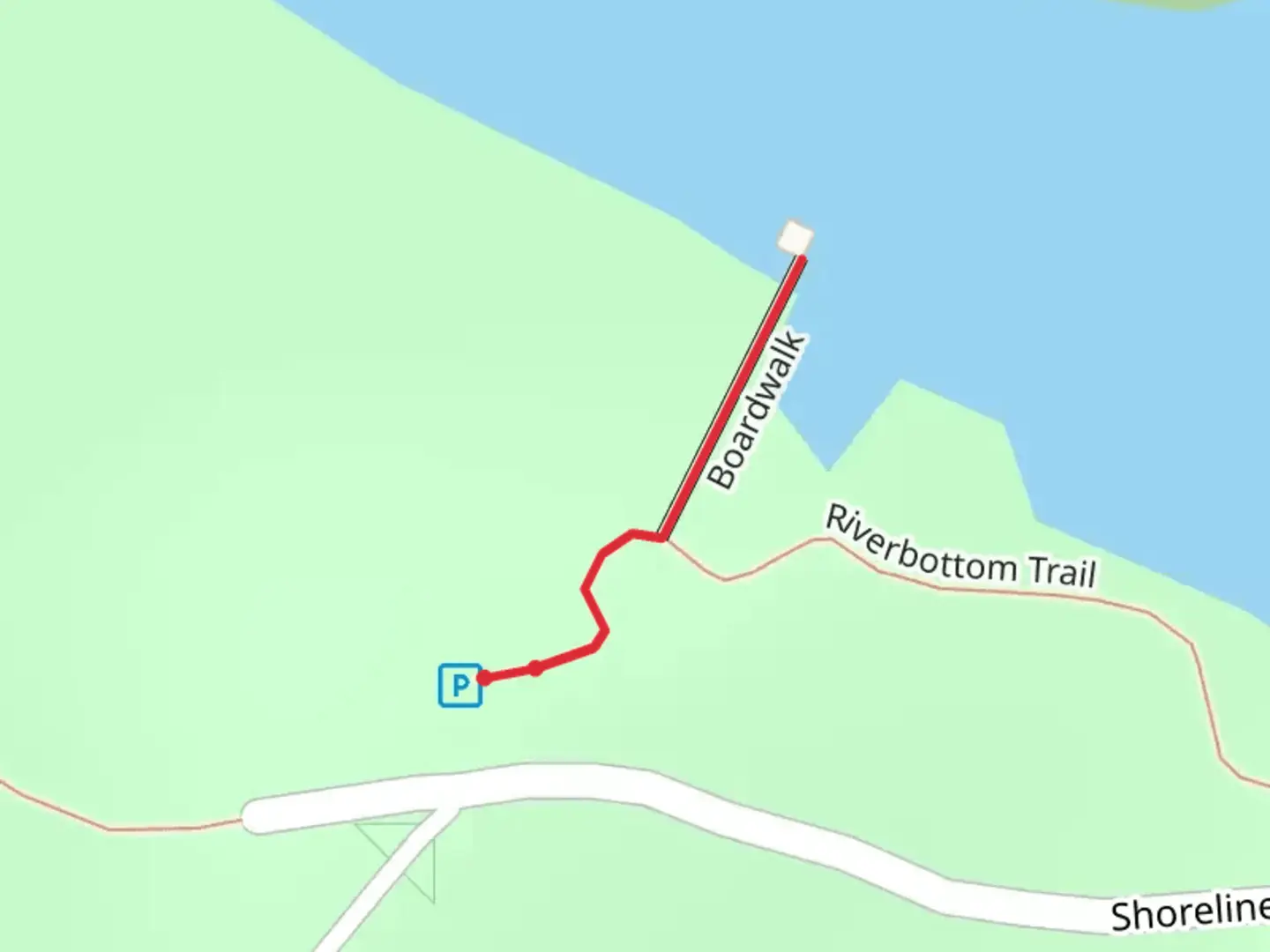 An image depicting the trail Marsh Boardwalk and its surrounding area.